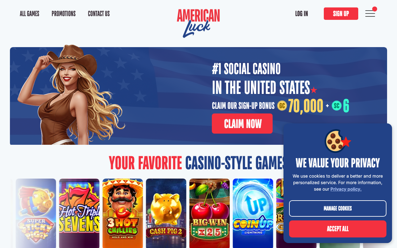 American Luck casino lobby