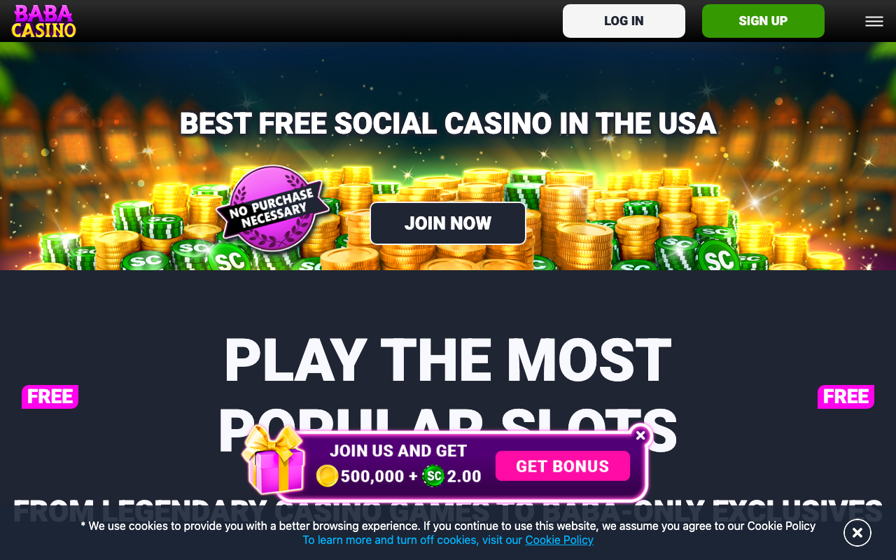 Baba Casino casino lobby