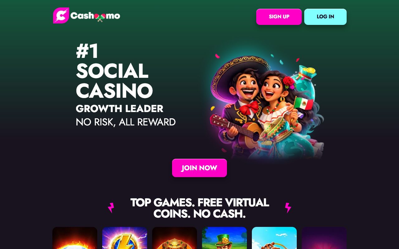 Cashoomo casino lobby