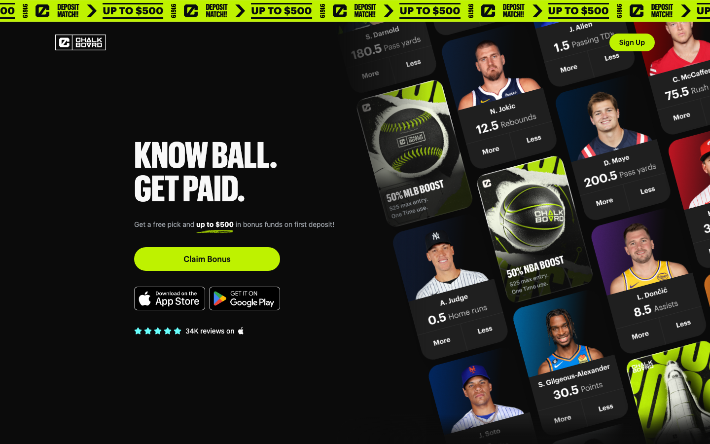 Chalkboard sportsbook
