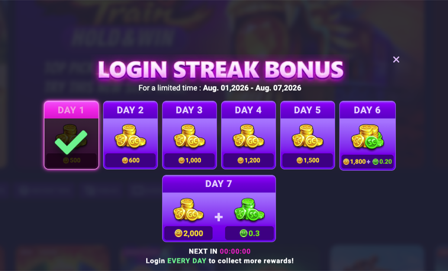 Where to claim the daily bonus