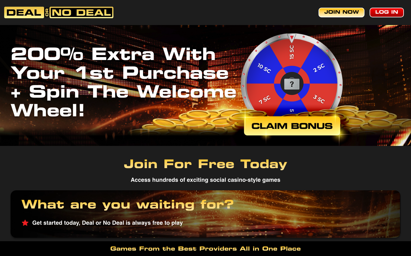 Deal Or No Deal Win casino lobby