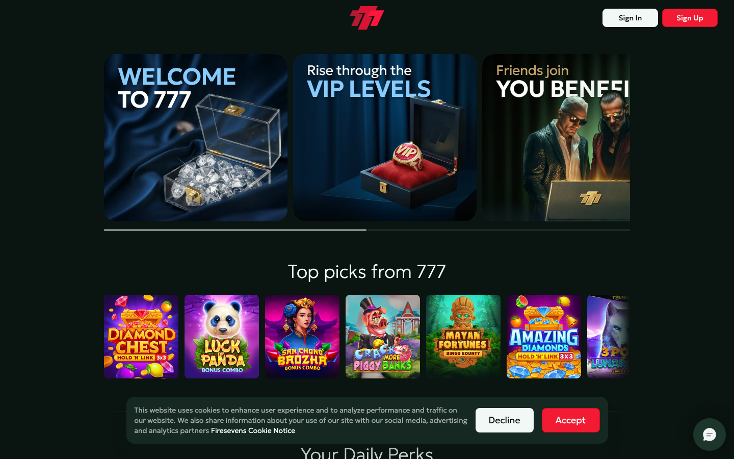 FireSevens casino lobby