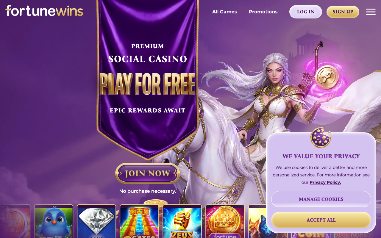 Fortune Coins casino lobby
