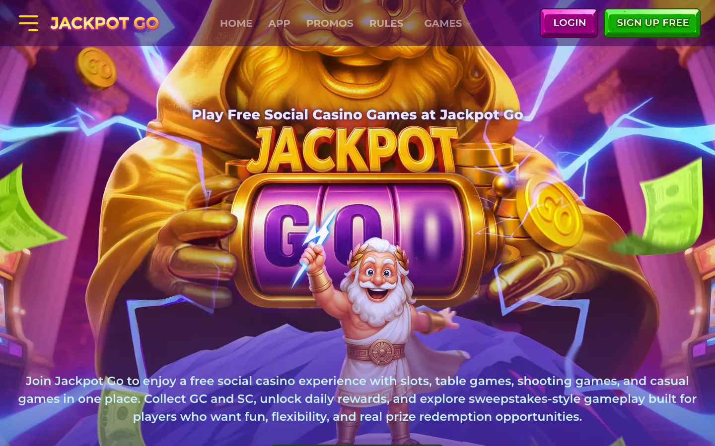 Jackpot Go casino lobby