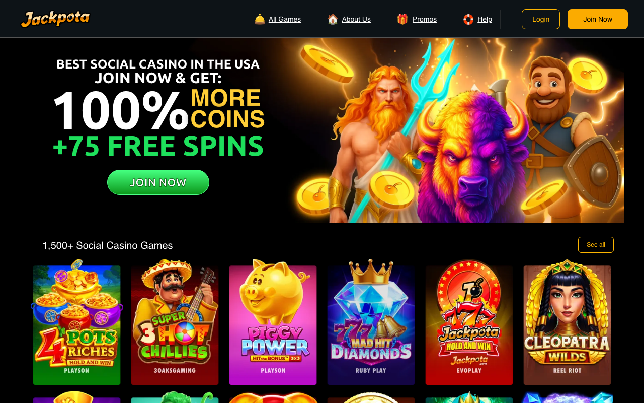 Jackpota casino lobby