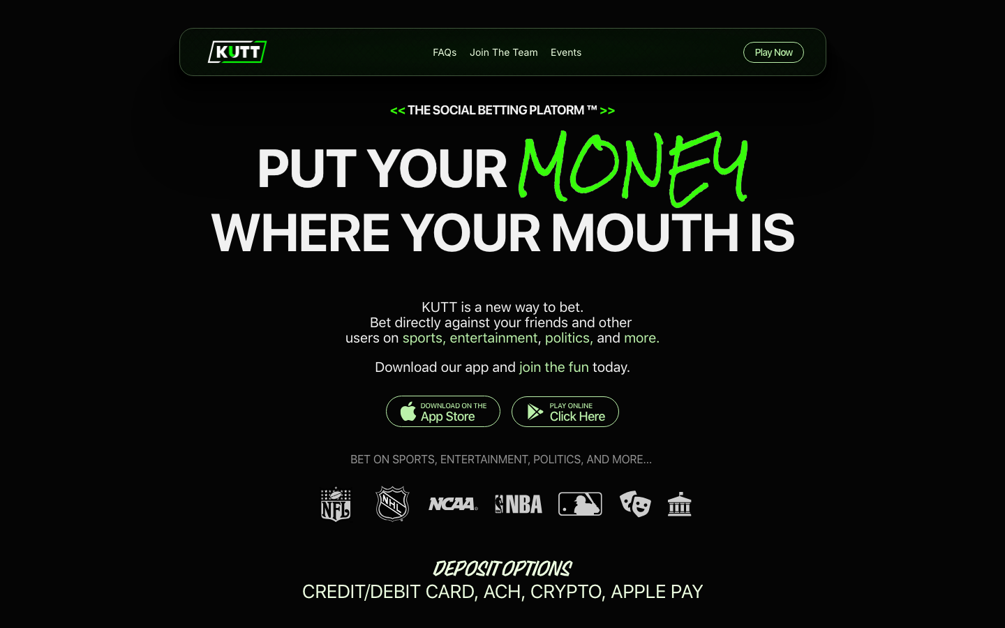 Kutt casino lobby