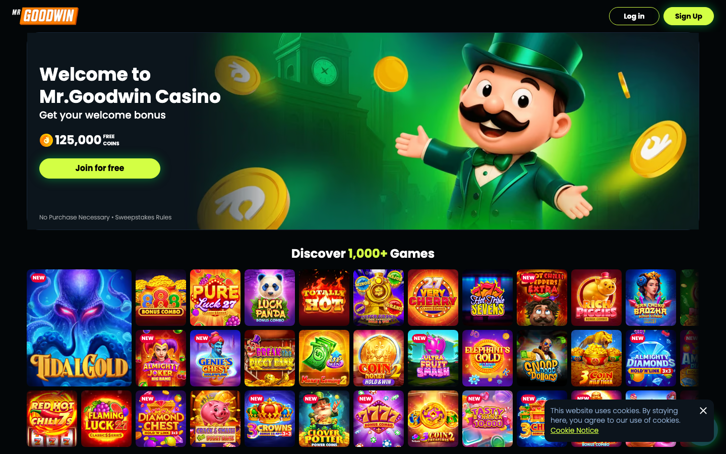 Mr Goodwin casino lobby