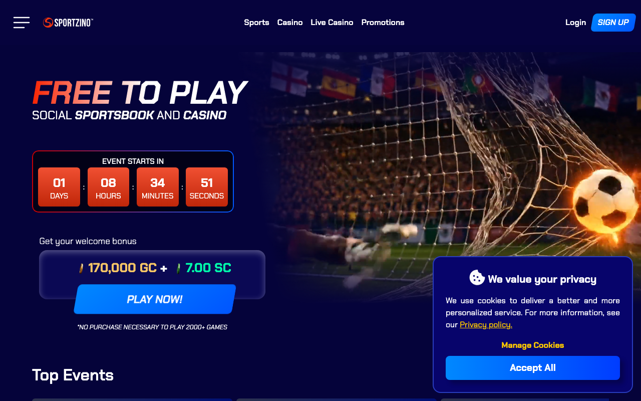 Sportzino casino lobby
