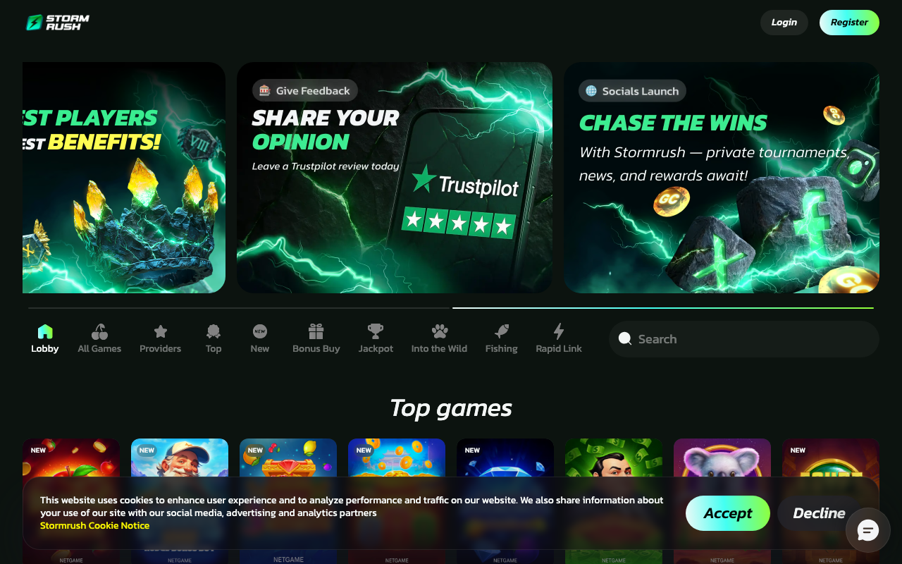 StormRush lobby